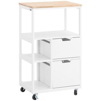 SoBuy SoBuy Carrello cucina industriale mobile salvaspazio con cassetti e ripiani mobile cucina con ruote per credenza cassettiera, isola cucina compatta