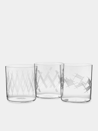 Lobmeyr Neo Series VI Hand-Engraved Crystal Double Old Fashioned Collection