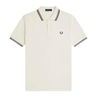 Fred Perry Polo Shirts, male, Beige, Size: XL M3600 Twin Tipped Polo