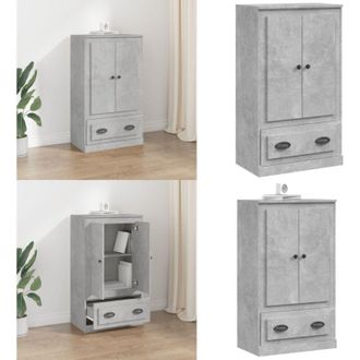 vidaXL Credenza Grigio Cemento 60x35,5x103,5 cm in Legno Multistrato - Credenza grigio cemento - Credenza moderna