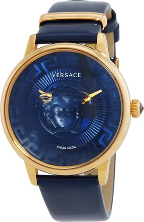 Versace Medusa Alchemy Quartz Blue Dial Ladies Watch VE6F00223