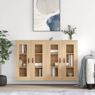 vidaXL Vidaxl - Armarios De Pared 2 Uds Madera De Ingenier&iacute;a Roble Sonoma