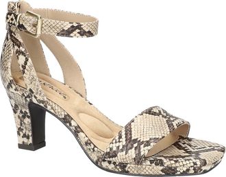 Easy Street Ro Ankle Strap Sandal in Taupe Snake at Nordstrom, Size 5.5
