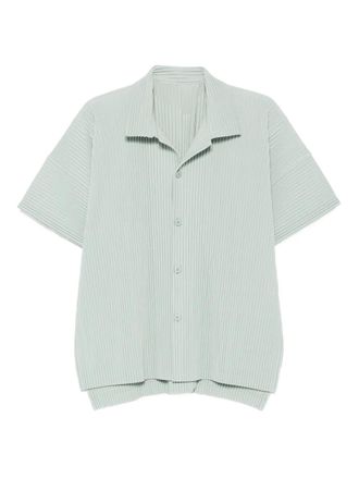 Homme Plissé Issey Miyake pleated short-sleeve shirt - men - Polyester - 3 - Green