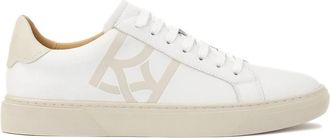 Kazar Comfortabele herensneakers met vetersluiting bovenaan - Heren - Sneakers - Wit - 43 EU - Leer - Schoenen