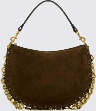 Isabel Marant Borsa Oskan in camoscio con charm metallici