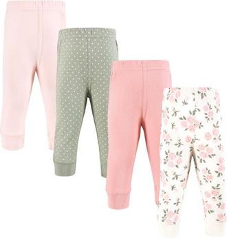 Hudson Baby 4Pk Collection of Versatile Pants Bottoms in Soft Pink Sage Rose at Nordstrom, Size 3T