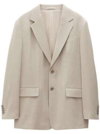 Filippa K Gem&ecirc;leerde blazer met enkele rij knopen - Beige
