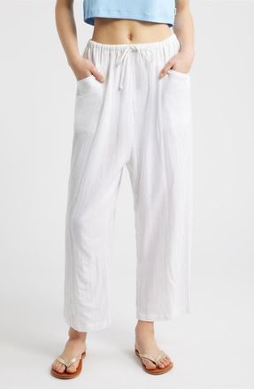 Rip Curl Vibe Surf Barrel Leg Drawstring Pants in White at Nordstrom, Size Xx-Large