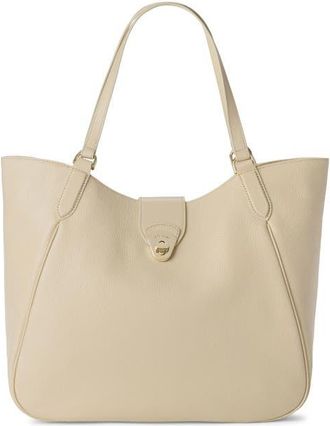 Brahmin Aliza Croc Embossed Leather Tote in Ivory at Nordstrom