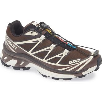 Salomon Gender Inclusive XT-6 Sneaker in Black Coffee/roast/vanila at Nordstrom, Size 12 Womens