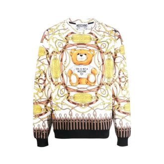 Moschino Heren, Sweatshirts & Hoodies, Wit, Maat: L