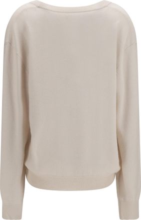 Extreme Cashmere Womens N&deg;492 Ben Cashmere Sweater Bone Kashmir-Capra Hircus Kashmir/capra