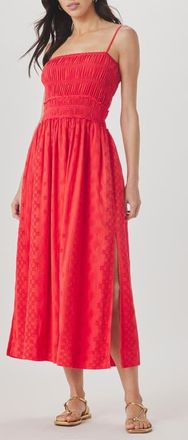 Splendid Kenzie Eyelet Sleeveless Maxi Dress in Scarlet Red at Nordstrom, Size X-Large