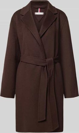 Tommy Hilfiger Regular Fit Mantel aus Woll-Mix in Dunkelbraun, Gr&ouml;&szlig;e 44