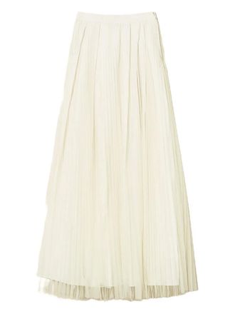 Twin-Set plisse maxi skirt - women - Polyester - 38 - Neutrals