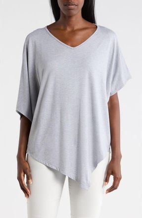 Patrizia Luca Asymmetric Tunic Top in Grey at Nordstrom Rack, Size Large/x-Large