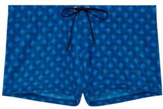 HOM Trinacria Swim Shorts in Navy Print at Nordstrom, Size Xx-Large