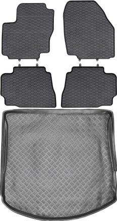 OEM Juego De Alfombrillas De Goma Para Coche Y Maletero Para Ford Mondeo Iv Estate (2011-2014)