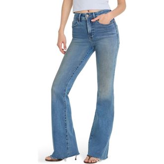 Good American Soft-Tech Good Legs Flare Jeans in Indigo1211 at Nordstrom, Size 14