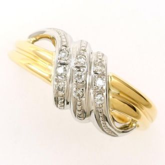 C&A Platinum Yellow Gold Yellow Gold (18K) Platinum 900 Band Ring (Pre-Owned)