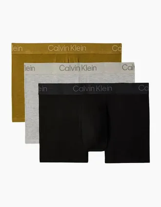 Calvin Klein Mens 3-Pack Ultra Soft Modal Boxer Trunks, Black/Grey/Khaki - Size: 32/30/31