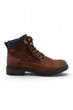 Mustang Mens Brown Faux Leather Winter Lace-Up Ankle Boots - M0031006