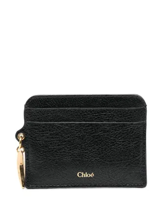 カードケース・名刺入れ Chloe' Document Holders Women Leather Black Chloé Envelope Card Holder In Grained Leather in Black