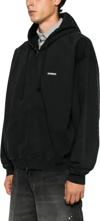VETEMENTS Hoodies & sweatvesten, Heren, Zwart, L, Zip-throughs