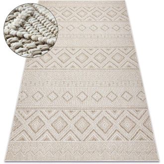 RugsX Alfombra Jersey 19234 Beige - Rombos, Estructural, Lazo Boho Beige 160x220 Cm