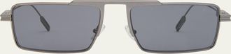 Ermenegildo Zegna Mens EZ0233 Metal Rectangle Sunglasses