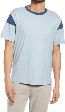 AG - Adriano Goldschmied Beckham Colorblock T-Shirt in Water Mist/Nigh at Nordstrom, Size Xx-Large