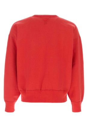 Polo Ralph Lauren Mens Red Cotton Blend Sweatshirt Sunrisered Exterior: Polyester Felpe Sweater