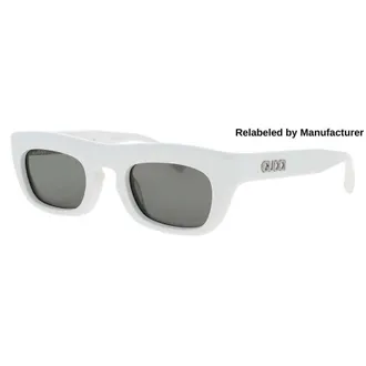 Gucci Mens White Rectangular Sunglasses GG1777S 004 50