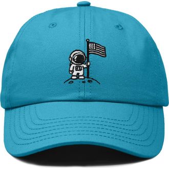 Dalix Moon Mission Dad Cap in Teal at Nordstrom
