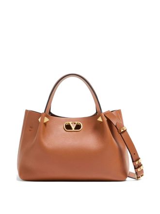 Valentino Garavani Vlogo Signature Small Leather Tote