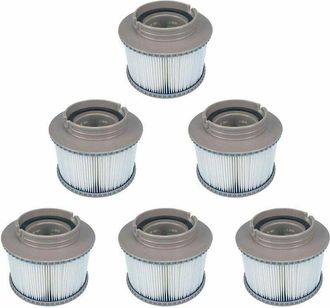 OEM Filtro Spa - Cartucho De Repuesto De 120 Pliegues - Compatible Con Spas Hinchables Mspa Delight Premium Elite Concept - Paquete De 6
