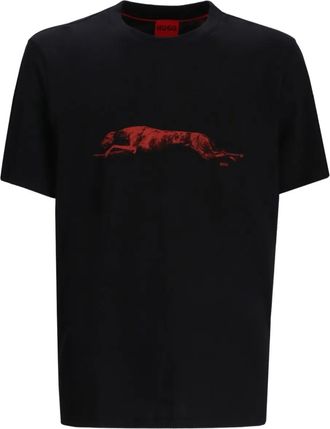 HUGO BOSS graphic-print T-shirt - men - Cotton - S - Black