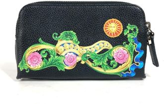 Versace Leather Coin Purse/Coin Case (Pre-Owned)