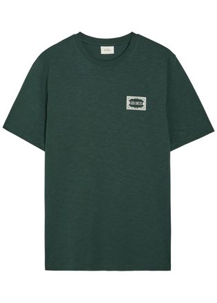 Les Deux Italian Logo-print Cotton T-shirt - Green - XL