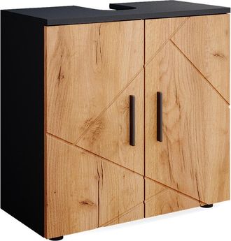 Vicco Mueble Bajo Lavabo Irma, Oro Power Roble/antracita, 60 X 59 Cm