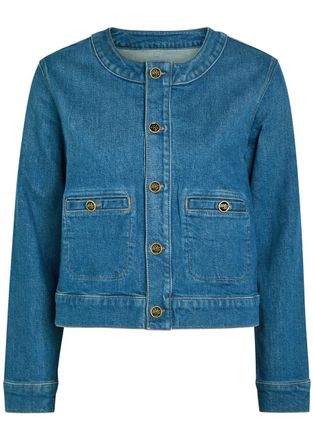 Mother The Stashed Picky Stretch-denim Jacket - Blue - S (UK8-10 / S)