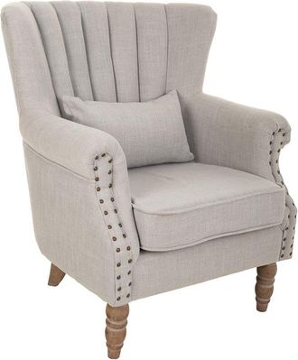 Wanderlust Deco Wanderlust Deco - Sill&oacute;n De Madera Tapizado Gris 73x59x43/87