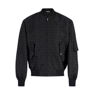 Valentino Garavani Jassen, Heren, Zwart, S, Polyester, Toile Iconographe-Print Bomberjack