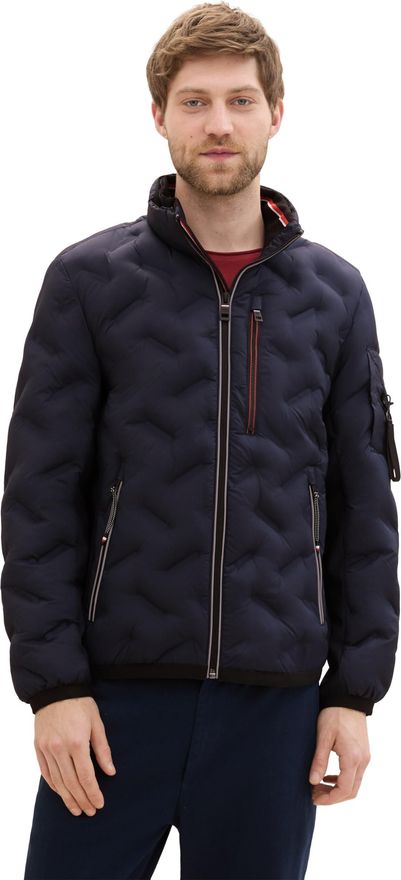 Tom Tailor Herren 1042489 Hybrid Jacke mit Kapuze im Stehkragen