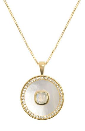 Freya Rose Moonstone Mother Of Peal Necklace at Nordstrom, Size 9.25