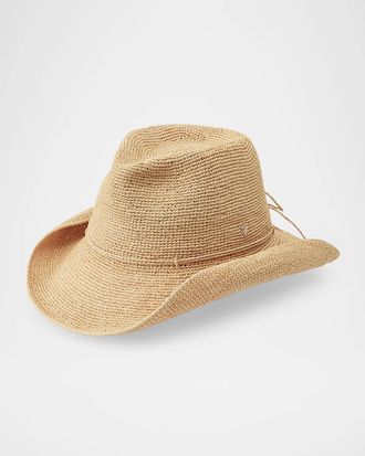 Helen Kaminski Belen Raffia Crochet Western Hat
