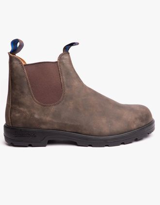 Blundstone Mens Blundstone 584 Mens Premium Nubuck Waterproof Chelsea Boots Rustic Brown - Size: 7.5