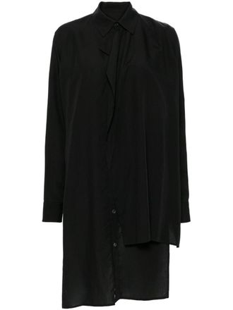 Yohji Yamamoto Camicia con design a strati - Nero
