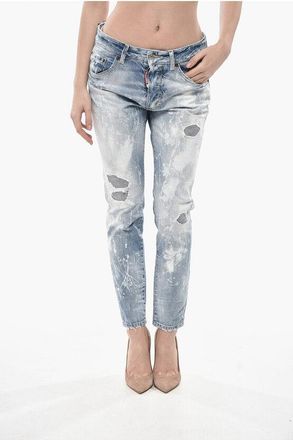 Dsquared2 Jeans SKINNY DAN Bleached Effect 13cm size 36